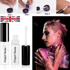 4ml GLITTER FIX GEL Glue for Glitter Powder to Face and Body Makeup Brush Tool