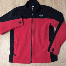 THE North Face Fleece Jacket - Red/Black - Youth L