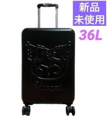 【新品未使用】アベイル　Kuromi キャリーケース クロミ　TSAロック付き 新品]クロミ キャリーバッグ黒TSAロック付き アベイルハッピー