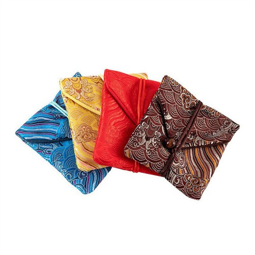 1x Chinesische Retro Bestickte Brokat Tasche Schmuck Aufbewahrung Etui Geldbörse - Bild 2 von 13
