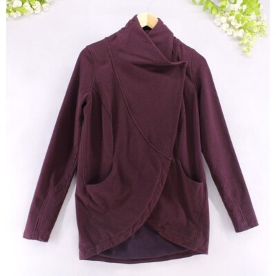 Lululemon Women's That's a Wrap Stretch French Terry Jacket Heathered Bordeaux D