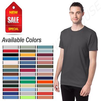 Hanes Mens T-Shirt Ringspun Cotton 4.5 oz Light Weight S-3XL M-4980
