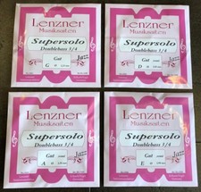 Lenzner SUPERSOLO 1320 JAZZ 3/4 Double Bass GUT Strings SET Double Bass Strings