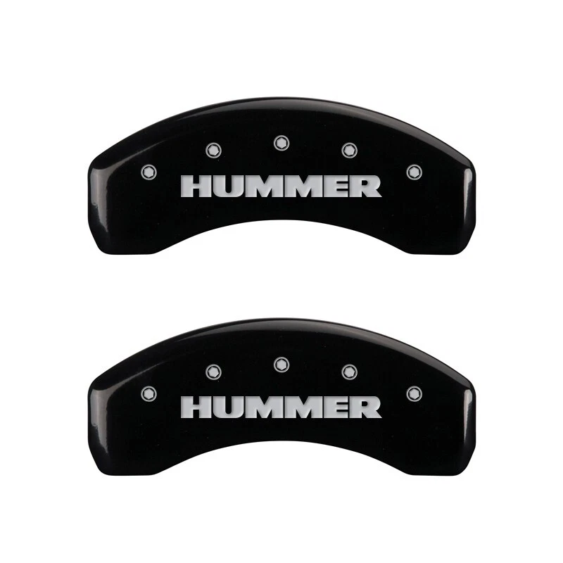 Cubiertas de pinza de disco de freno MGP grabadas negras delanteras + traseras Hummer" H2 2003-2009 Foto 3 de 4