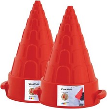 Superio 2 Pack Red Tower Snow Mold Cone Shape, Snow and Sand Toy For Kids