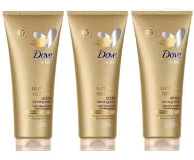 3 x Dove Summer Revived Light to Medium Gradual Tan Lotion 200ml