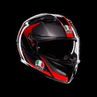 CASCO AGV HELMETS INT L K3 DOPPIA VISIERA STRIGA BLACK/GREY/RED 018 PINLOCK