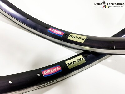 ARAYA RM-25 MTB 36 Loch Felgen in SCHWARZ SUPER RAR BJ 1987/88 KULT 475g Japan