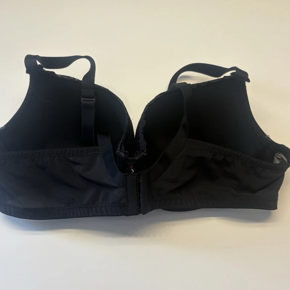 Sujetador Cacique Seriously Sexy Boost Balconette Talla Grande 40C Negro Floral Rosa Encaje Foto 4 de 4