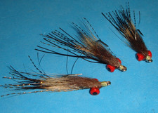 FLY FISHING FLIES - Natural MINI CLOUSER DEEP FOXY MINNOW size #10 (6 pcs.)