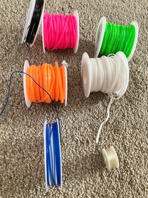 CRYSTAL TEK STRING LOT OF VARIOUS COLORS SIZES