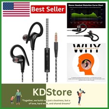 Waterproof Wired In-Ear Earbuds with Microphone, Noise Isolation, Sports Headset