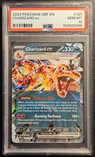 ⭐ PSA 10 Charizard ex 125/197 ⭐ Obsidian Flames