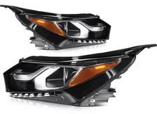 Headlights Assembly For 2018-2020 Chevy Equinox Black Housing Left+Right Pair
