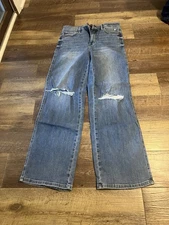 judy blue jeans size 13/31, Straight Medium Wash Distressed