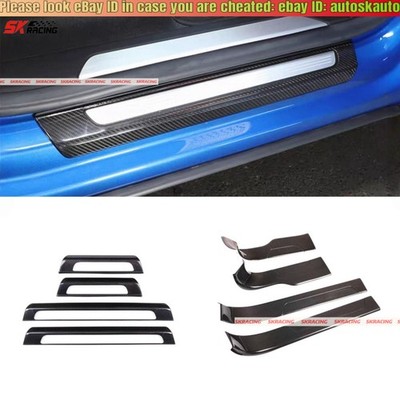 For Lamborghini Urus 2018-2022 Dry Carbon Fiber Black Door Sill Scuff Plate 8PCS