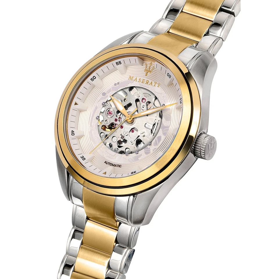 Maserati Traguardo – Orologio Uomo Automatico Bianco e Oro (R8823112004) - Immagine 2 di 4