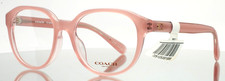 COACH HC6209U 5743 Milky Transparent Pink Womens Round Eyeglasses 52-18-140 B:45
