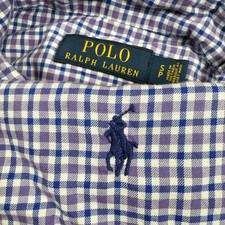 Polo Ralph Lauren Gingham Check Button Down Shirt Long Sleeve Mens Small