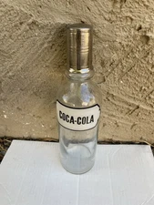 Original Vintage Early Coca-Cola Soda Fountain Syrup Bottle 1900’s With Cap