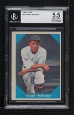 1960 Fleer Baseball Greats Heinie Manush #18 BGS 5.5 HOF 0q3