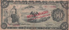 Mexique 50 Pesos 17.12.1914 Série E Police Différente Billet Circulé WPh
