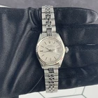 #34 Rolex 26mm Date Steel White Gold Silver Dial Vintage Ladies Watch 6917/4