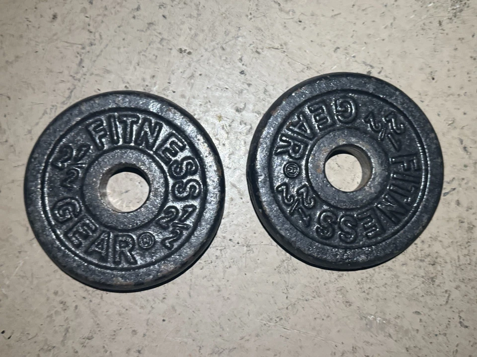 Placas de 2-2,5 libras de peso vintage de 2,5 libras pesos saludables 5 libras en total Foto 2 de 2