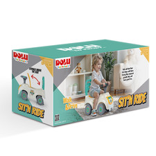 Sit & Ride Car Push Along Childrens Kids Indoor Outdoor Activity Toy - White