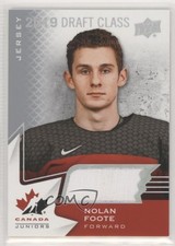 2020-21 Upper Deck Team Canada Juniors 2018 Draft Class Jerseys Nolan Foote 0hw2
