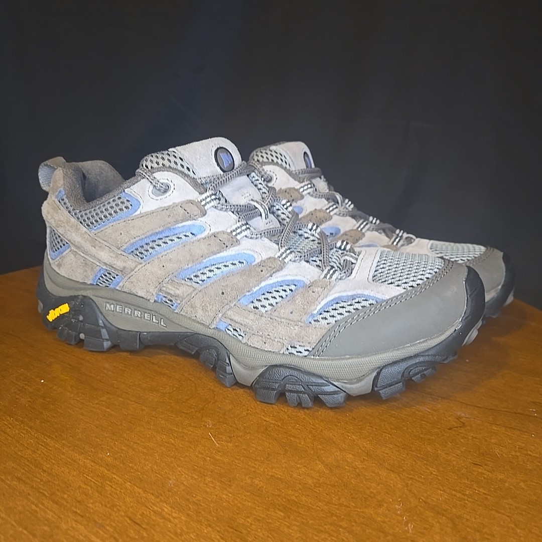 Merrell Scarpe da Escursionismo Donna 9 5 Marrone Blu Moab Ventilatore Falco Secco