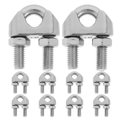  10 Pcs Zeltseilklemme Metall-u-bügel-befestigungselemente Wire Rope Cable Clamp