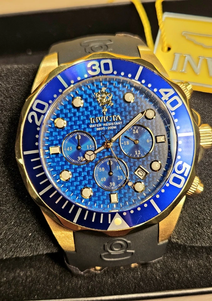 Invicta Sea Base Men's Blue Carbon Fiber Quartz Watch 23876 - STUNNING! - Image 2 of 4