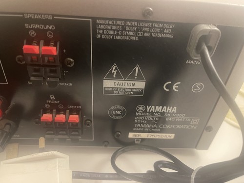 Yamaha RX-V350 AV Receiver - Silver with remote - Picture 8 of 11
