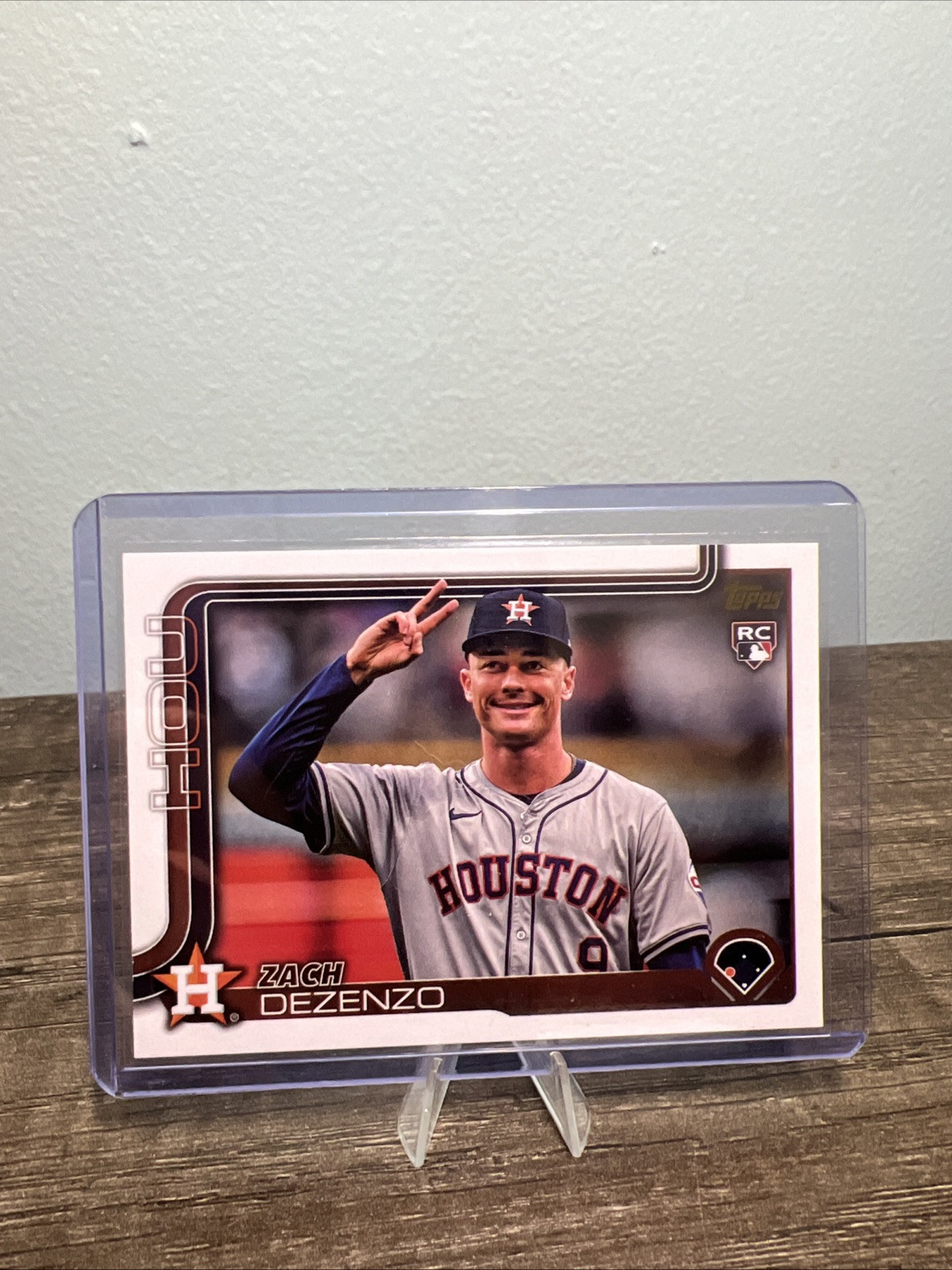 2025 Topps Series 1 Golden Mirror Variation Zach Dezenzo Houston Astros RC #89
