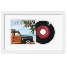8.7x13.7 Record Frame with Double Mats for Single 7-inch Music Album Cover, 4...