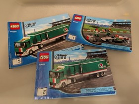 LEGO 60025 City Grand Prix Truck - Both Vehicles 100% Complete - Retired Set