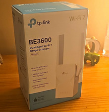TP-Link RE225BE BE3600 Dual-Band Wi‑Fi 7 Range Extender, 1GbE LAN