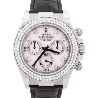 Rolex Daytona Cosmograph FACTORY MOP DIAMOND 18K White Gold