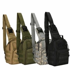 Men Tactical Backpack Molle Sling Chest Pack Shoulder Bag Outdoor Hiking Travel
