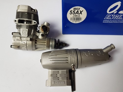 O.S. MAX 55AX Airplane Engine 15612 Used