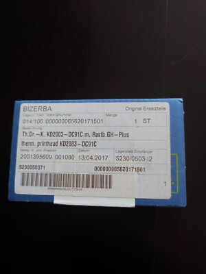 Brand new Bizerba Printhead KD2003-DC91C 65620171501 203dpi 80mm
