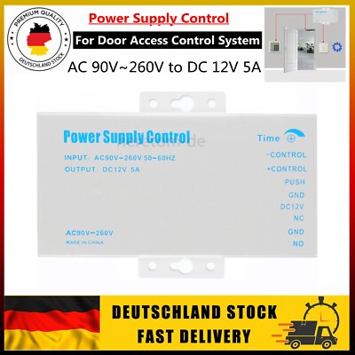 K80 Netzteil 12V/5A Für Türschlösser - Zugangskontrolle Mit Zeiteinstellung