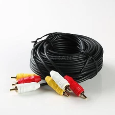 18ft gold plated 3 RCA composite av audio video cable ( L + R + V ) male to male