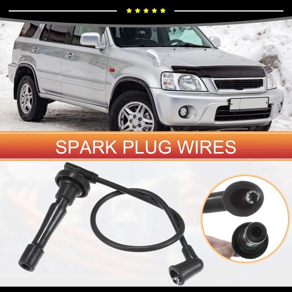Pieza de 4 cables de bujía de cable de bobina de encendido aptos para Honda CR-V 1997-2001 Foto 2 de 4
