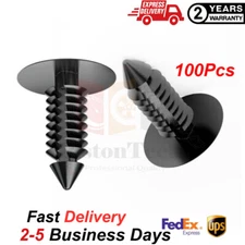 Bumper Clips 8mm Retainer 100 Pcs Car Plastic Rivets Fastener Fender for Honda