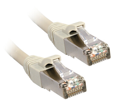 Lindy 47245 Cat6 STP Kabel, grau, 3.00m einfach geschirmt
