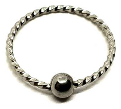 Nasenring Twisted Hoop Kugel 2,5mm BCR Fixed 10mm 18g (1mm) Geglüht Piercing g23