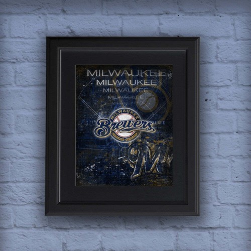 Milwaukee Brewers Poster, Milwaukee Brewers Artwork Gift, Brewers Free Ship US - Picture 4 of 7