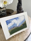 Modern Acrylic Painting Blue Summer Skies Lush Lavender Fields Signed Fine Art — photo 2